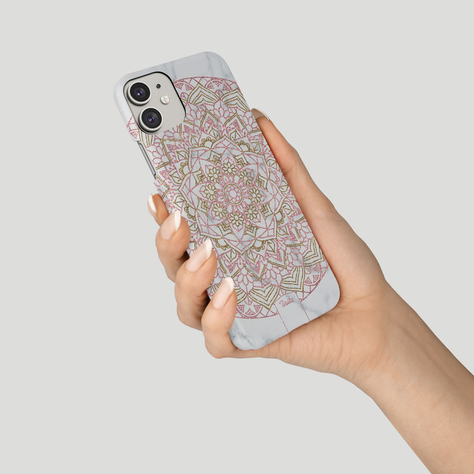 Tirita Phone Case for iPhone 16 15 14 13 11 12 7 SE X 6S XR Gold Mandala Pattern - Picture 9 of 18