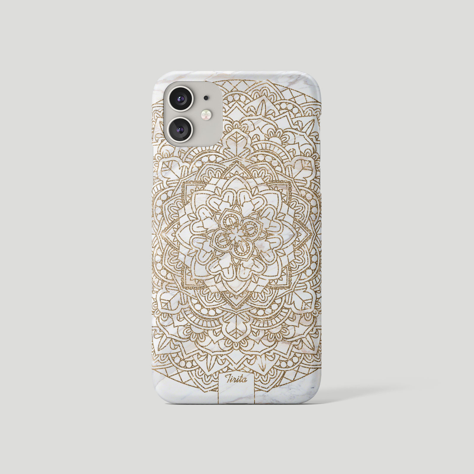 Tirita Phone Case for iPhone 16 15 14 13 11 12 7 SE X 6S XR Gold Mandala Pattern - Picture 10 of 18