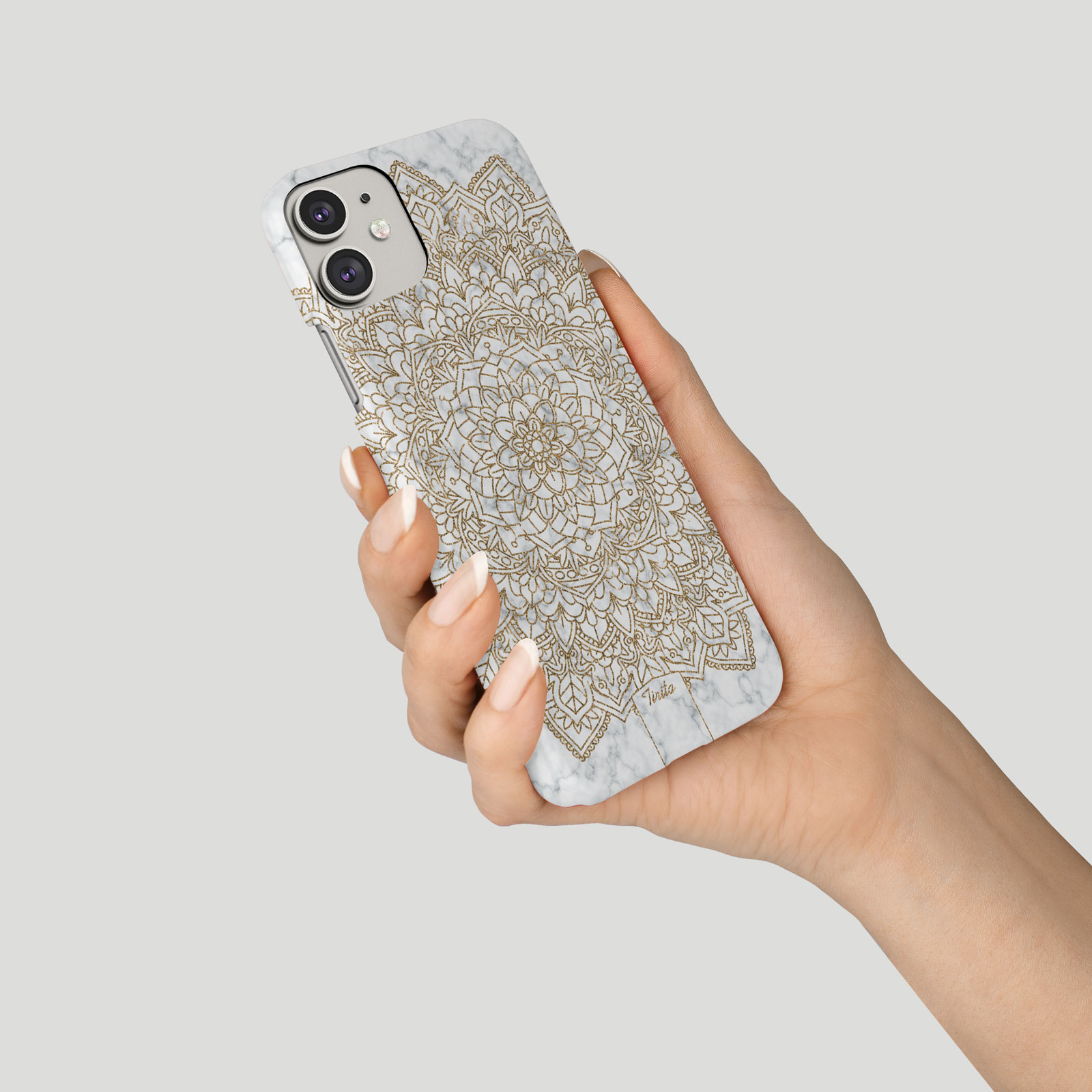 Tirita Phone Case for iPhone 16 15 14 13 11 12 7 SE X 6S XR Gold Mandala Pattern - Picture 15 of 18