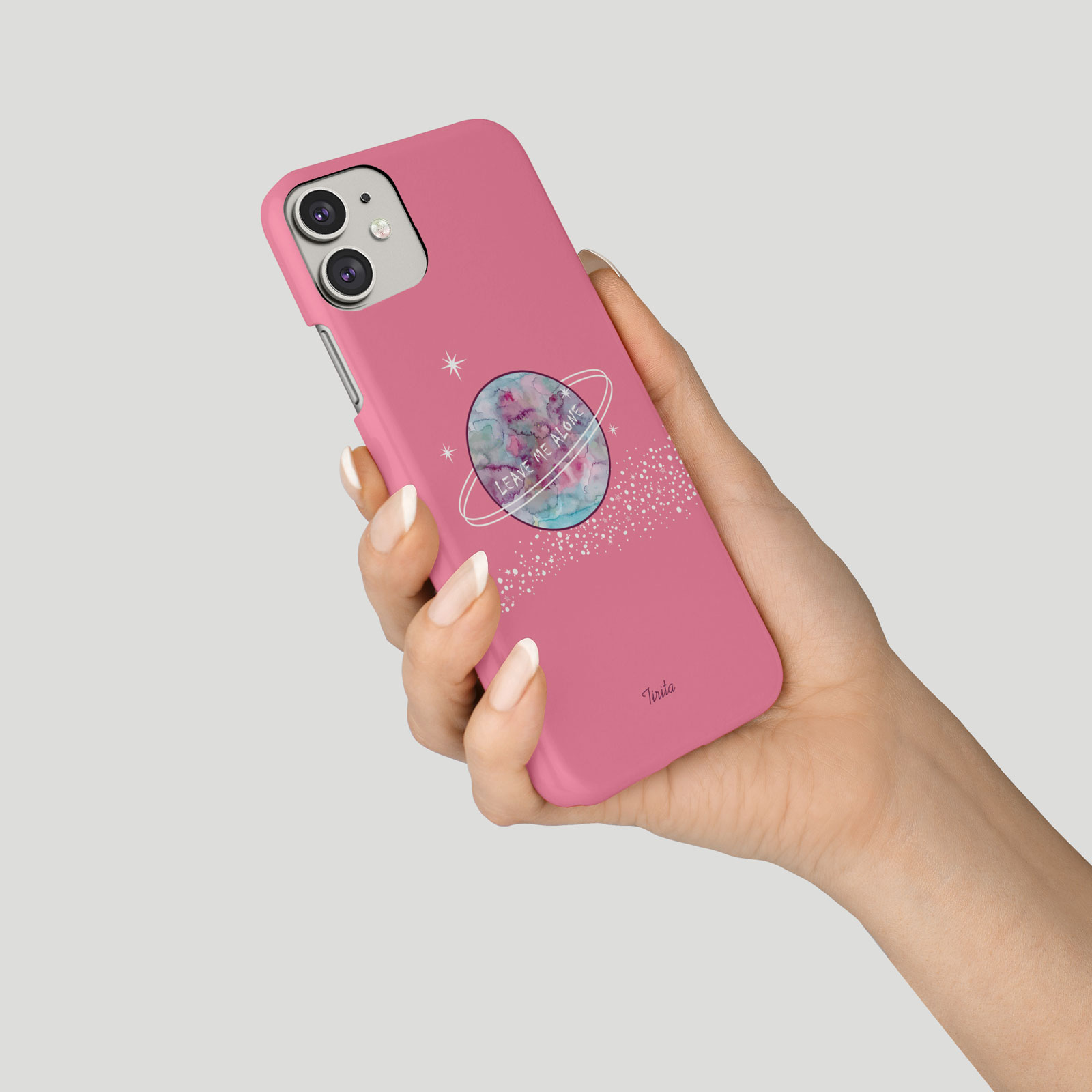 Tirita Phone Case for iPhone 16 15 14 13 11 12 SE Planets Stars Animal Rose Gold - Picture 7 of 18